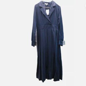 Philharmonie by Grace Blue Shirt Dress Pleated Size XL NWT